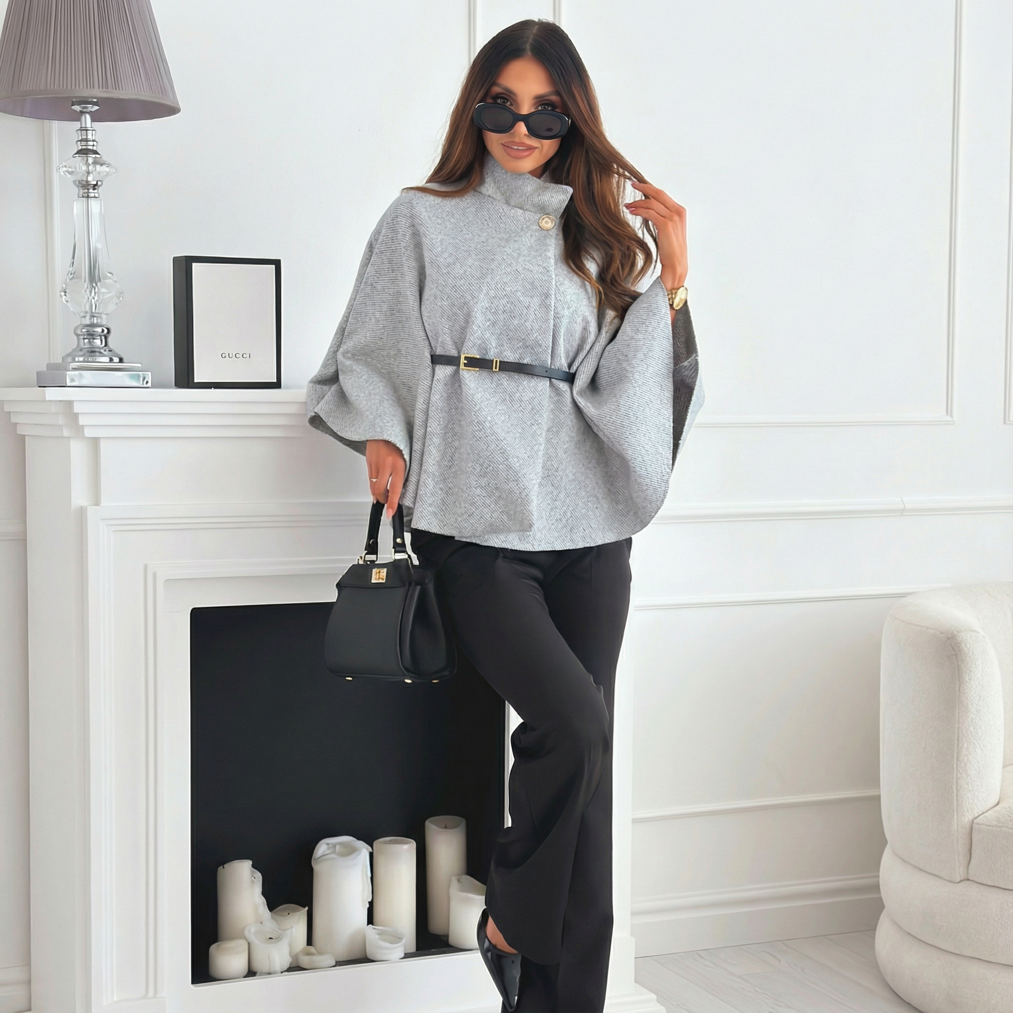 ANNALENA™║Abrigo con cinturón