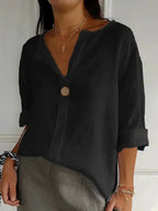 Amanda | Blusa Relajada con Escote en V
