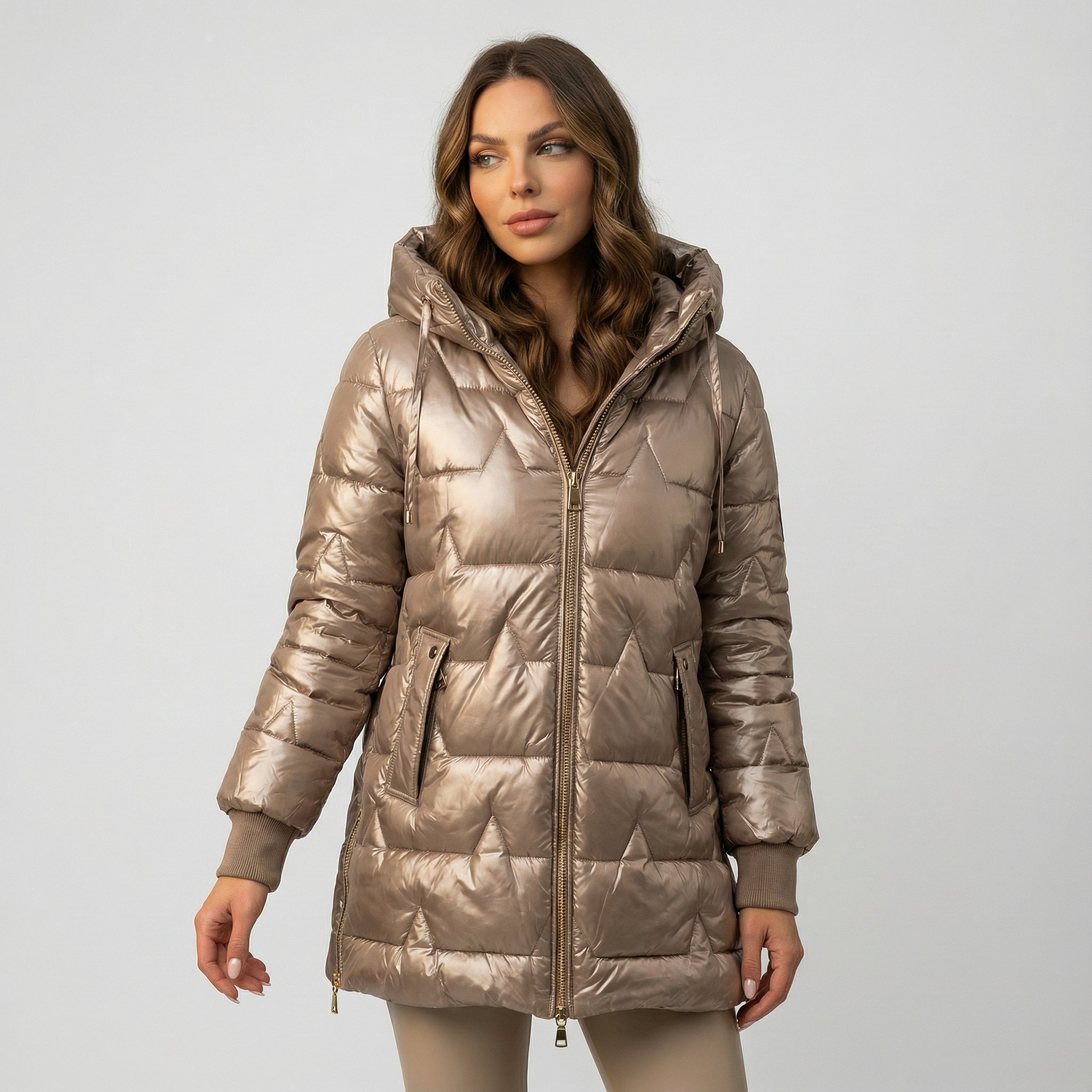 FERRERO™║Elegante abrigo de invierno acolchado
