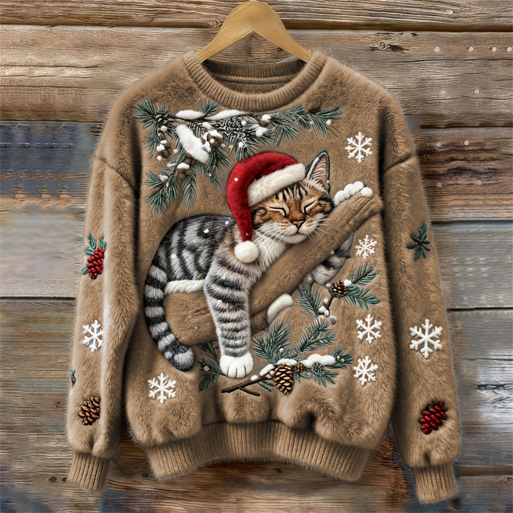 Jersey navideño de gatos