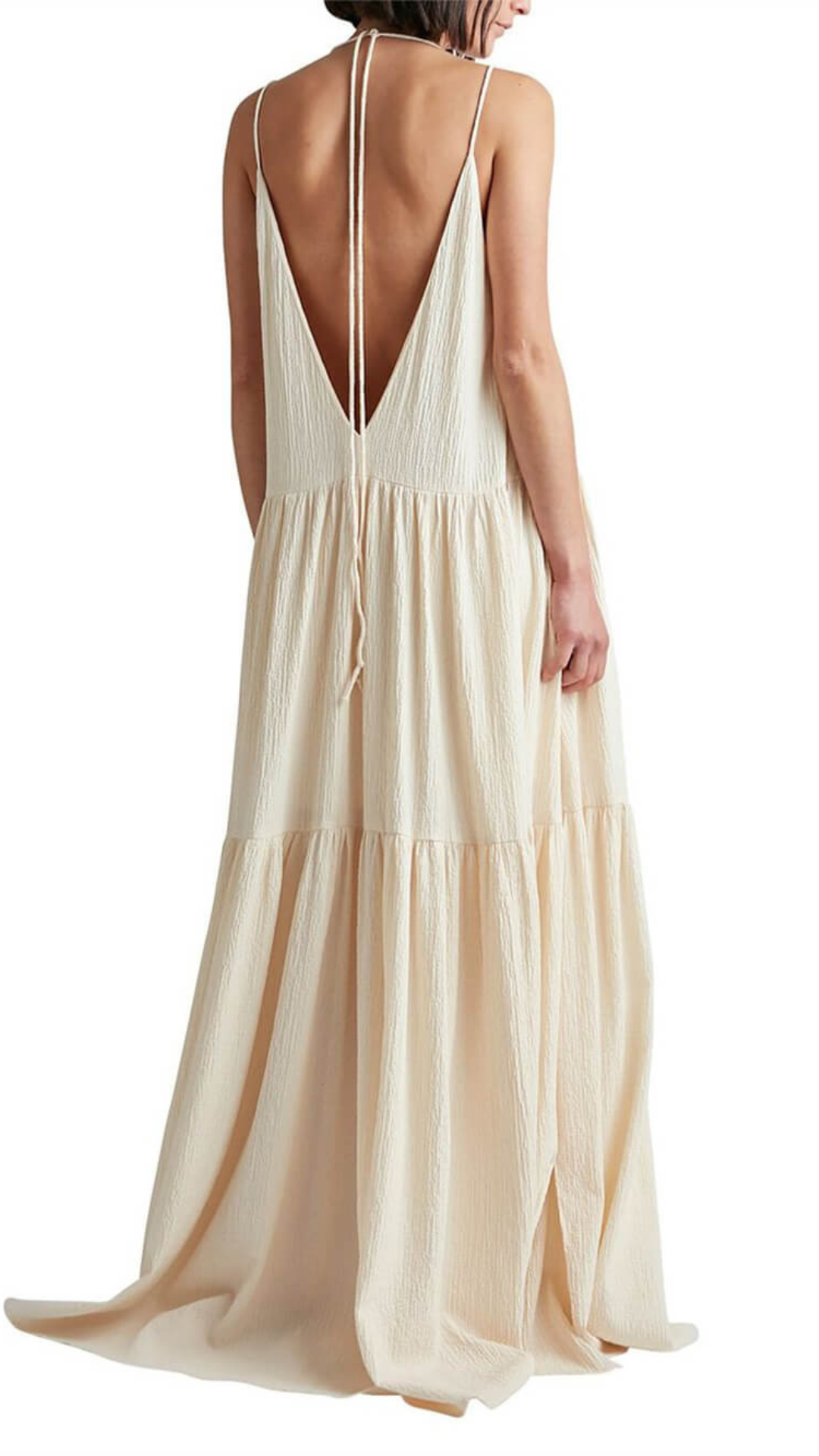 Vestido de Tirantes con Escote en V Profundo