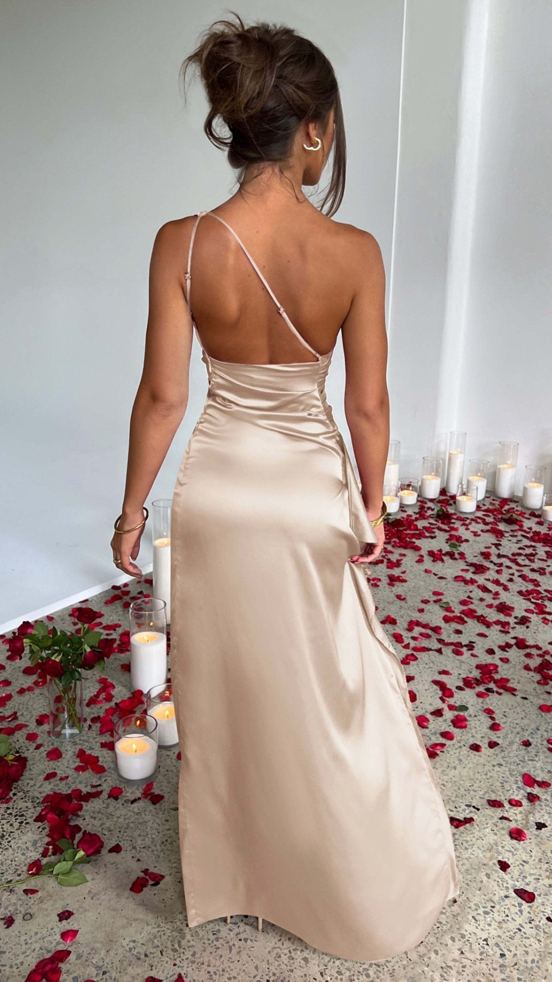 Vestido largo Aurora Champán