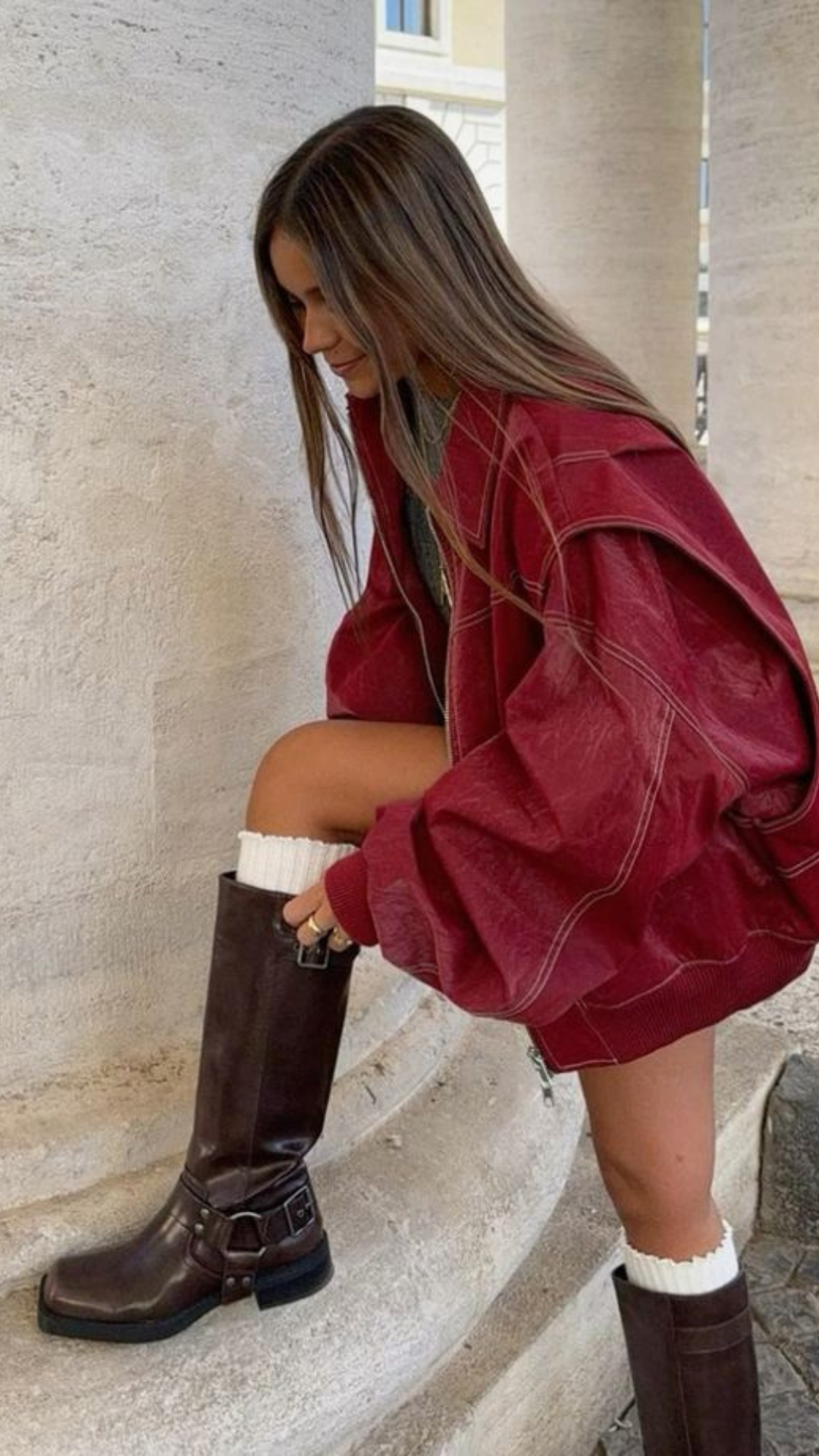 Chaqueta de Cuero Oversize