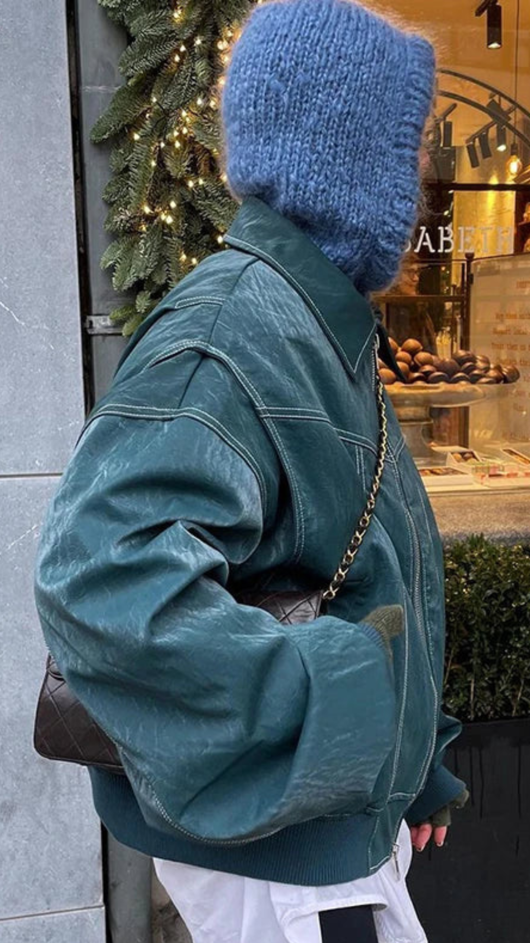 Chaqueta de Cuero Oversize