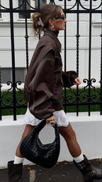 Chaqueta de Cuero Oversize