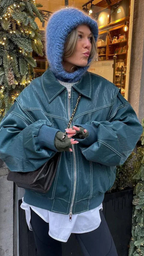 Chaqueta de Cuero Oversize