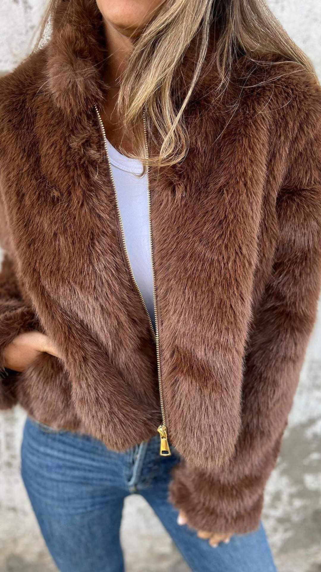 Chaqueta de faux fur