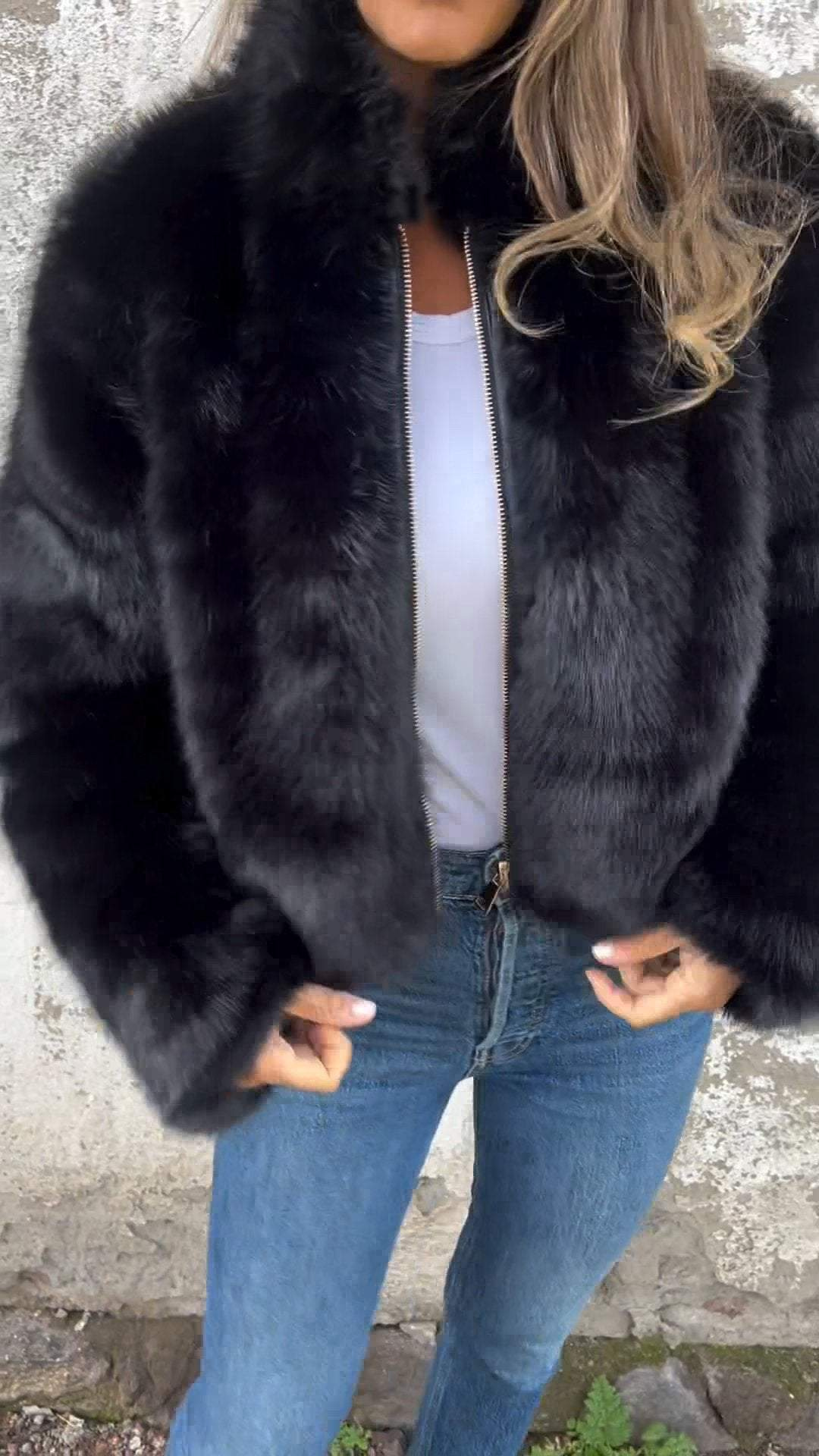 Chaqueta de faux fur
