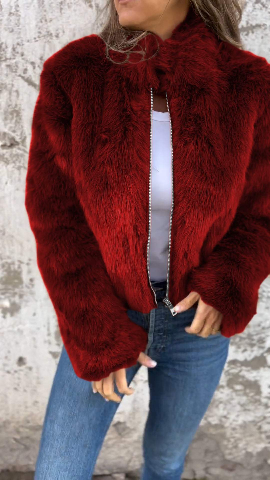 Chaqueta de faux fur