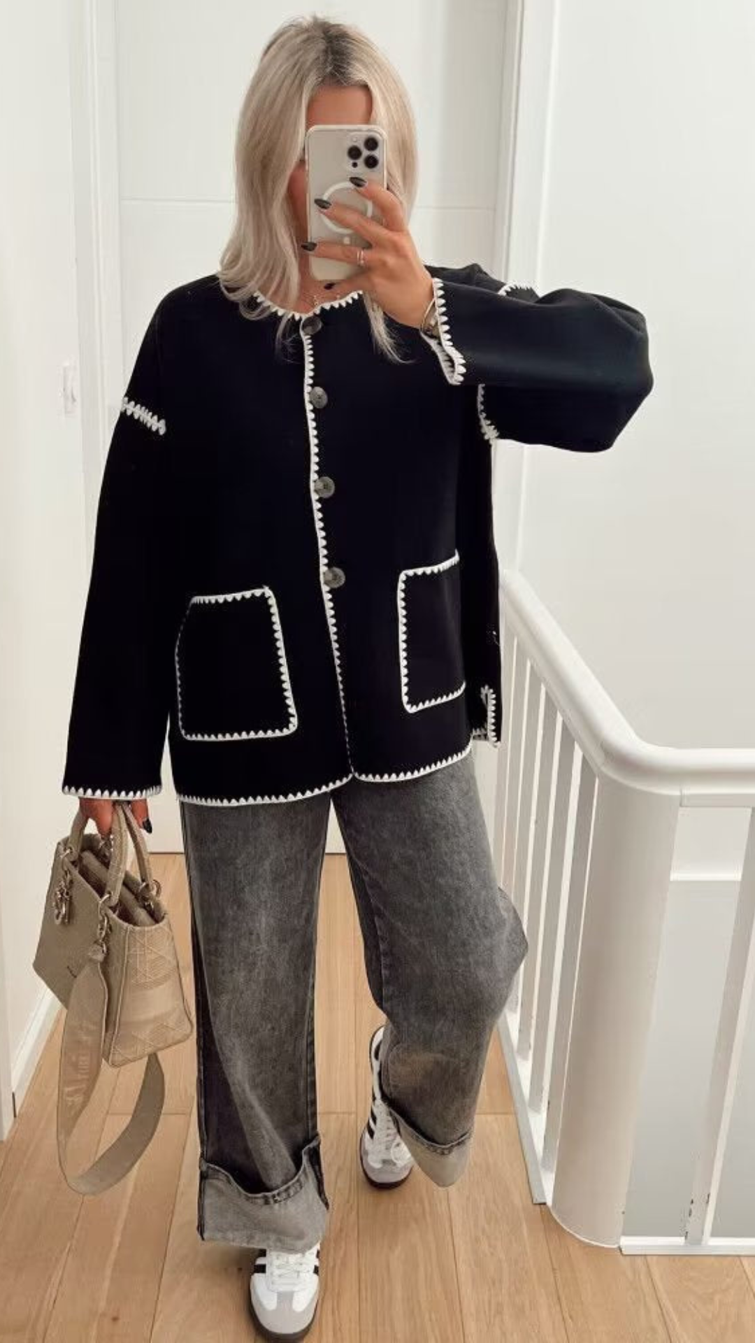 Abrigo elegante de algodón