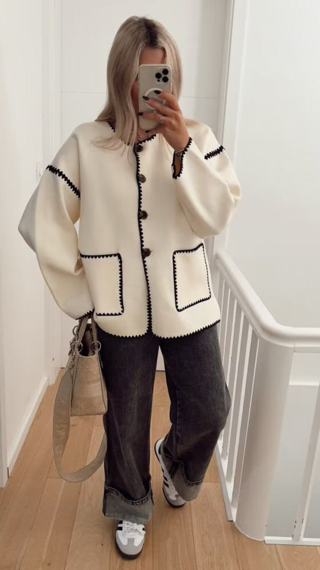 Abrigo elegante de algodón