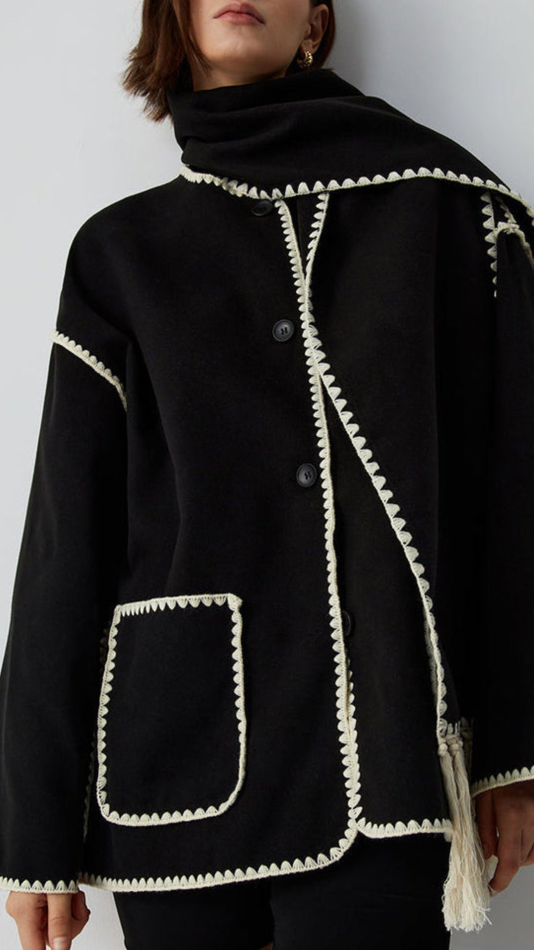 Abrigo Maite con Bufanda Oversize