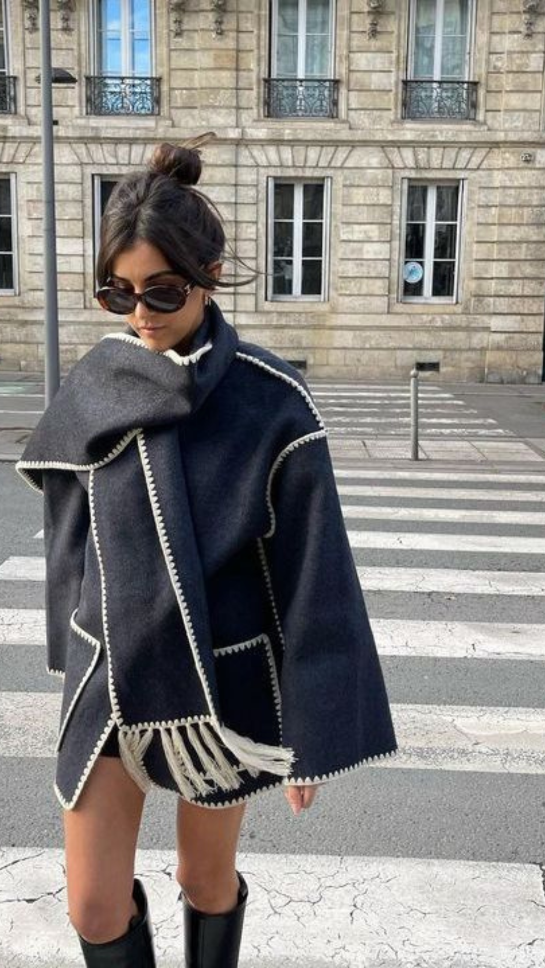 Abrigo Maite con Bufanda Oversize