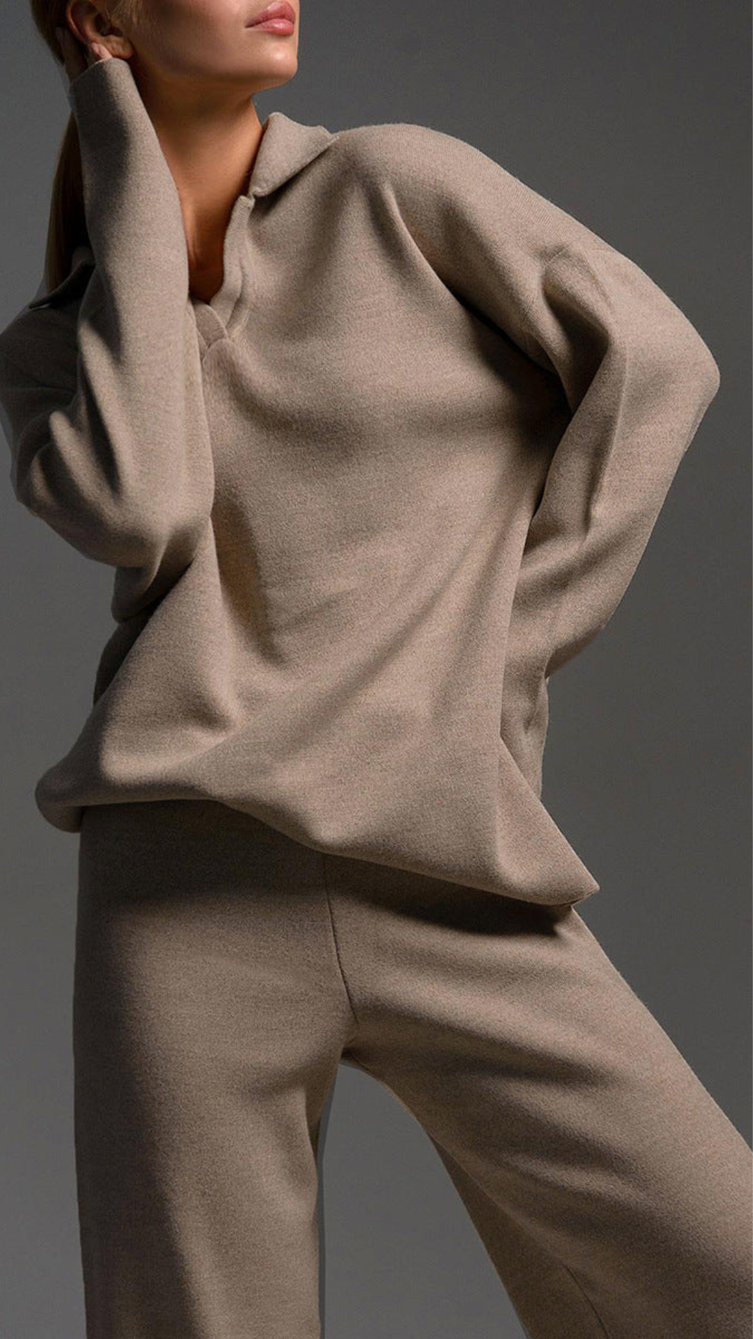 Conjunto de pantalón y jersey de punto