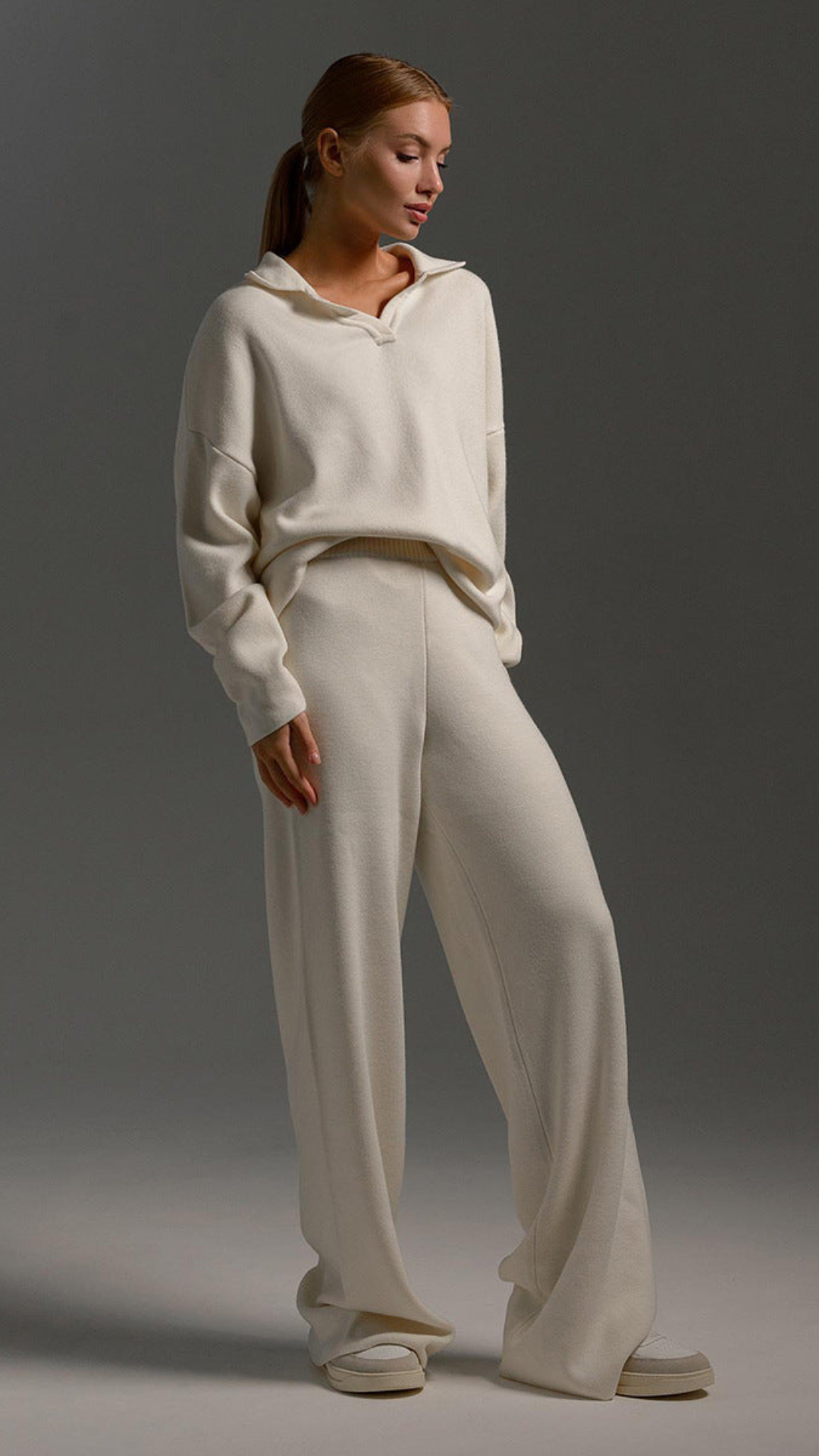 Conjunto de pantalón y jersey de punto