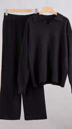 Conjunto de pantalón y jersey de punto