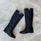 Bota alta Lauren detalle V en oro