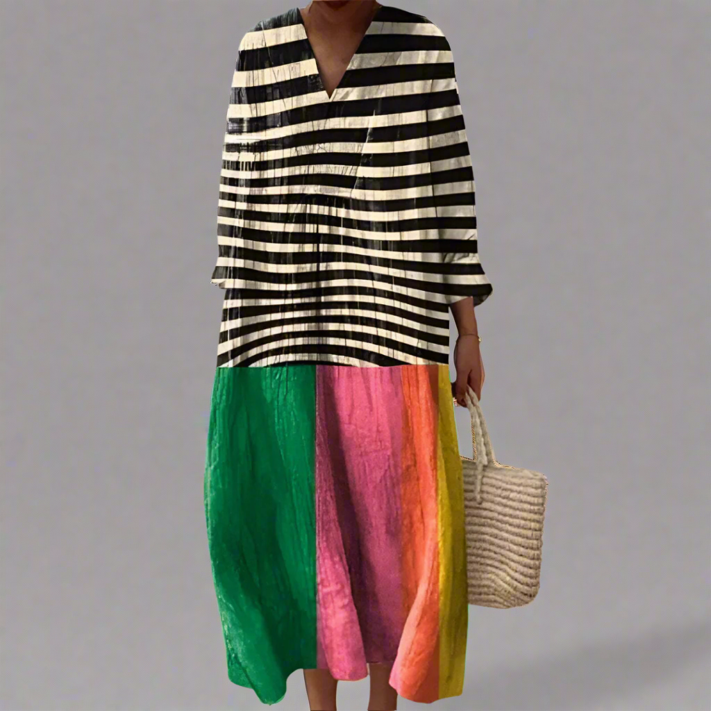 ALEXANDRA™ | Vestido Geométrico Elegante