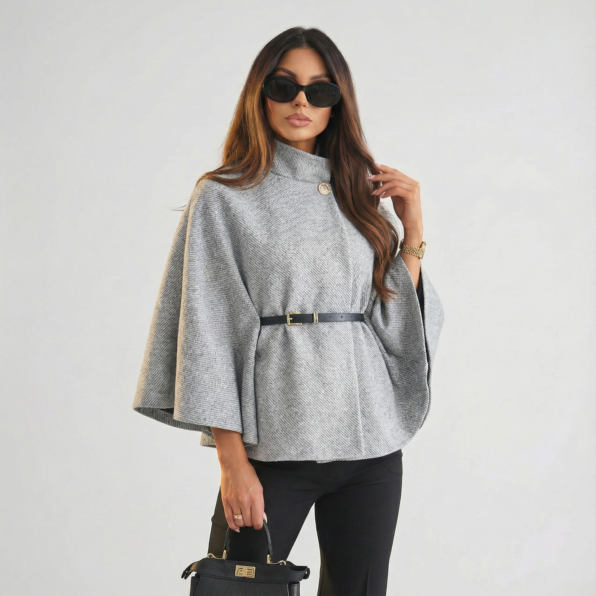 ANNALENA™║Abrigo con cinturón