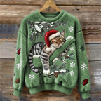 Jersey navideño de gatos