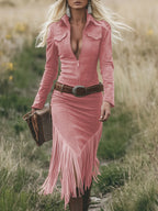 Valencia | Vestido de ante con flecos