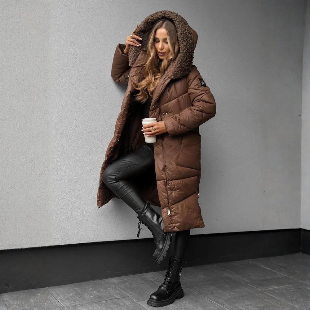 Aurora Luxe | Abrigo largo tipo puffer de invierno