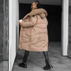 Aurora Luxe | Abrigo largo tipo puffer de invierno
